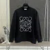 Loewe Anagram Logo Print Crewneck Sweatshirt, Black, White #A68223