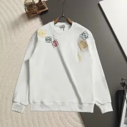 Loewe Multicolor Anagram Shoulder Embroidery Crew Neck Pullover Sweatshirt For Men 2‑Colors #A67599