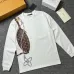 LV Hot Air Balloon Print Long Sleeve Tee, Black White #A68067