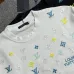 LV Monogram Allover Print Long Sleeve Tee, Black White #A68068