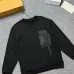 LV Monogram Patch Crewneck Sweatshirt, Black White #A68066