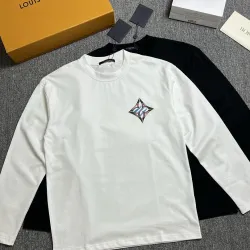 LV Star Flower Logo Long Sleeve Tee, Black White #A68069