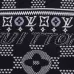 Louis Vuitton Black Knit Sweater With Signature Monogram Patterns And Colorful Trims #B54225