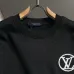 Louis Vuitton Classic Circular LV Paris Logo Print Crew Neck Pullover Sweatshirt For Men Black #A67597