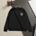 Louis Vuitton Classic Circular LV Paris Logo Print Crew Neck Pullover Sweatshirt For Men Black #A67597