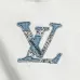 Louis Vuitton Classic Logo Denim Patchwork Embroidered Crewneck Sweatshirt #A67643