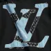 Louis Vuitton Classic Logo Denim Patchwork Embroidered Crewneck Sweatshirt #A67643