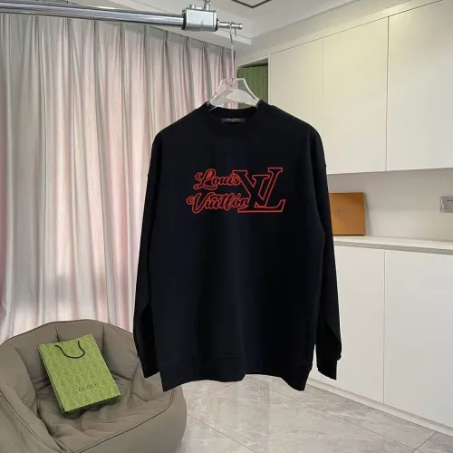 Louis Vuitton Crewneck Sweatshirt Red Script Logo, Black, White #A68758
