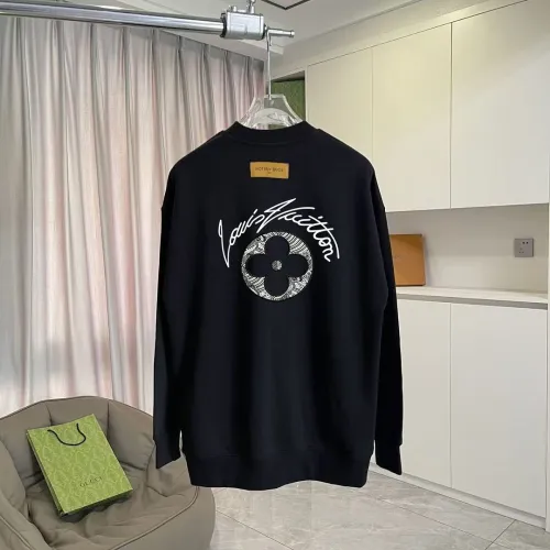 Louis Vuitton Crewneck Sweatshirt Script Logo Front & Back, Black, White #A68759