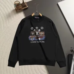 Louis Vuitton Cruise Travel Embroidery Crew Neck Sweatshirt Unisex Long Sleeve Pullover #A67444
