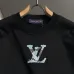 Louis Vuitton Denim‑Style LV Logo Crew Neck Pullover Sweatshirt For Men Solid Black #A67591
