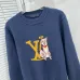 Louis Vuitton Dog Graphic LV Logo Crewneck Knit Sweater, Navy #A69385