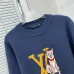Louis Vuitton Dog Graphic LV Logo Crewneck Knit Sweater, Navy #A69385