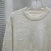 Louis Vuitton Embossed Monogram Crew Neck Knit Sweater White & Black #A67858