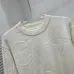 Louis Vuitton Embossed Monogram Crew Neck Knit Sweater White & Black #A67858