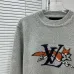 Louis Vuitton Fox Logo Knit Crewneck Sweater, Grey #A69383