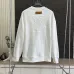 Louis Vuitton Fringed LV Patch Crewneck Sweatshirt, White, Black #A68225