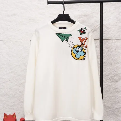 Louis Vuitton Gradient Monogram Jacquard Crewneck Knit Sweater #A69006