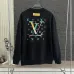 Louis Vuitton LV Logo Crewneck Sweatshirt, White, Black #A68224