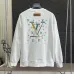 Louis Vuitton LV Logo Crewneck Sweatshirt, White, Black #A68224