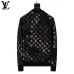 Louis Vuitton Men Monogram Jacquard Polo Knit Sweater Brown, Black #A69328