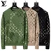 Louis Vuitton Men Monogram Jacquard Polo Knit Sweater Brown, Black #A69328