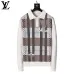 Louis Vuitton Men Plaid Jacquard Polo Knit Sweater White, Black #A69318