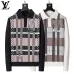 Louis Vuitton Men Plaid Jacquard Polo Knit Sweater White, Black #A69318