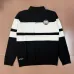 Louis Vuitton Men Striped Polo Knit Sweater Burgundy, Black #A69332