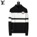 Louis Vuitton Men Striped Polo Knit Sweater Burgundy, Black #A69332
