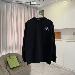 Louis Vuitton Mini Logo Crew‑Neck Sweatshirt, White, Black #A68237