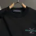 Louis Vuitton Monogram Embroidery Front Back Crew Neck Pullover Sweatshirt for Men Black White #A67593