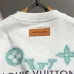 Louis Vuitton Monogram Embroidery Front Back Crew Neck Pullover Sweatshirt for Men Black White #A67593
