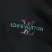 Louis Vuitton Monogram Embroidery Front Back Crew Neck Pullover Sweatshirt for Men Black White #A67593