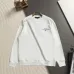 Louis Vuitton Monogram Embroidery Front Back Crew Neck Pullover Sweatshirt for Men Black White #A67593