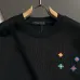 Louis Vuitton Vibrant Colorful Monogram Embroidery Crew Neck Pullover Sweatshirt For Men Black #A67595