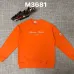 Moncler Archive Script Logo Crew‑Neck Sweatshirt, Black, Cream, Orange #A68238