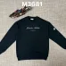 Moncler Archive Script Logo Crew‑Neck Sweatshirt, Black, Cream, Orange #A68238