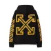 Off White Black Hoodie With Signature Yellow Diagonal Arrow Print And Brand Detailing Black/White #B54278