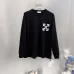 Off-White Long Sleeve Crew Neck T-shirt With Arrow Logo, Black, White #A68751