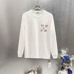Off-White Long Sleeve Crew Neck T-shirt With Arrow Logo, Black, White #A68751