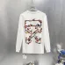 Off-White Long Sleeve Shirt Floral Arrow Back Print, Black, White #A68753