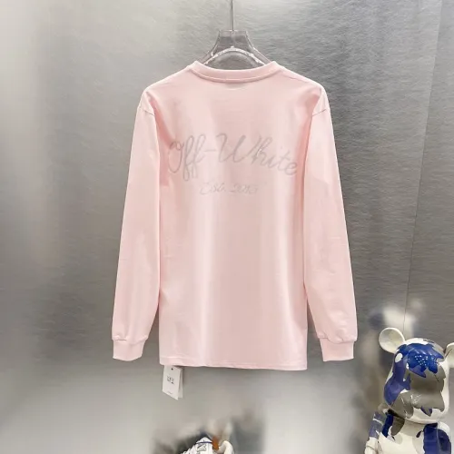 Off-White Long Sleeve Tee Est.2013 Script Logo, Black, White, Pink #A68754