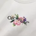 Off-White Long Sleeve Tee Floral Arrow Print Front & Back, Black, White #A68756