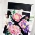 Off-White Long Sleeve Tee Floral Arrow Print Front & Back, Black, White #A68756