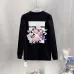 Off-White Long Sleeve Tee Floral Arrow Print Front & Back, Black, White #A68756