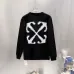 Off-White Long Sleeve Tee Frayed Arrow Back Graphic, Black, White #A68755