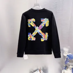 Off-White Paint Splash Arrow Crew Neck Sweatshirt, White & Black #A68027