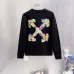 Off-White Paint Splash Arrow Crew Neck Sweatshirt, White & Black #A68027