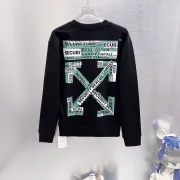 Off-White Ticket Arrow Print Crew Neck Sweatshirt, White & Black #A68024